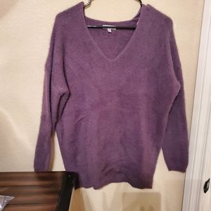 Purple V Neck Sweater